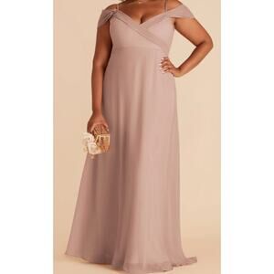 BIRDY GREY XXL Plus Taupe VNeck Bridesmaid Spence Convertible Maxi Dress NWT b27